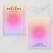 Abstracte Gradient Pink Trendy Oorbel Display Kaar Visitekaartje (Voorkant / Achterkant)