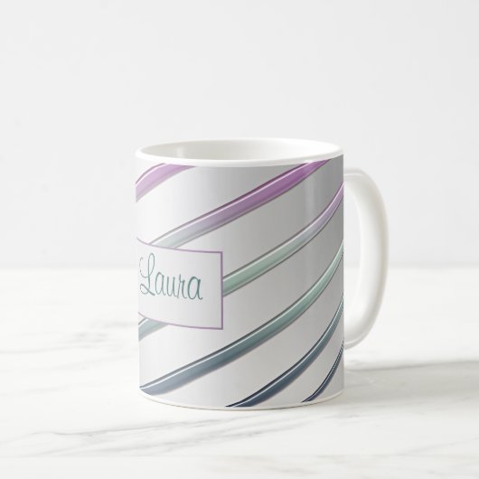 Abstracte gradiëntlijnen koffiemok (Voorkant rechts)