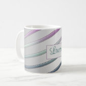 Abstracte gradiëntlijnen koffiemok (Voorkant links)