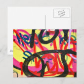 abstracte graffiti-achtergrond briefkaart (Voorkant / Achterkant)