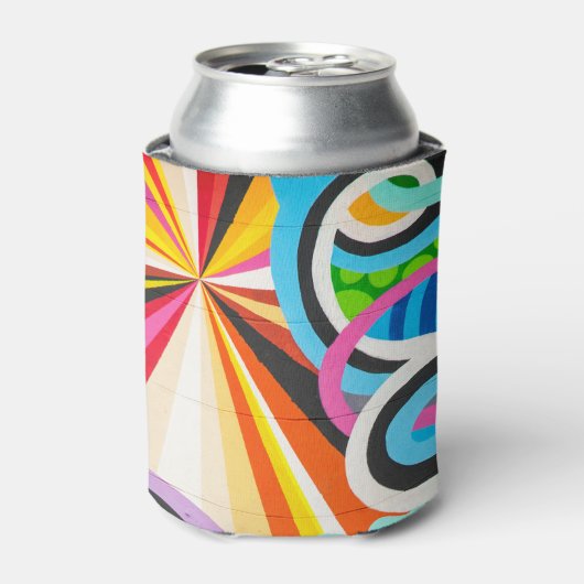 Abstracte graffiti blikjeskoeler (Blikje Voorkant)