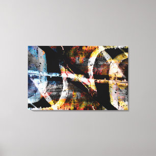 Abstracte graffiti canvas afdruk