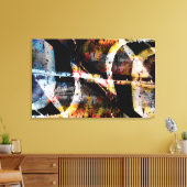 Abstracte graffiti canvas afdruk (Insitu (Woonkamer))