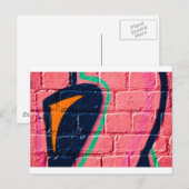 Abstracte Graffiti-details op de getextureerde wan Briefkaart (Voorkant / Achterkant)