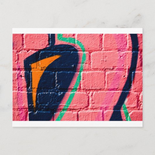 Abstracte Graffiti-details op de getextureerde wan Briefkaart (Voorkant)