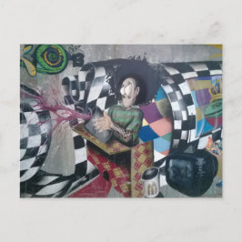 Abstracte graffiti-kunst briefkaart