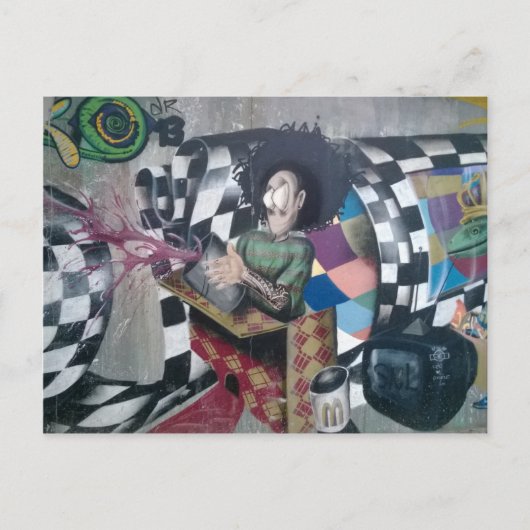 Abstracte graffiti-kunst briefkaart (Voorkant)