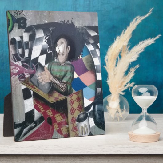 Abstracte graffiti-kunst fotoplaat (Zijkant)