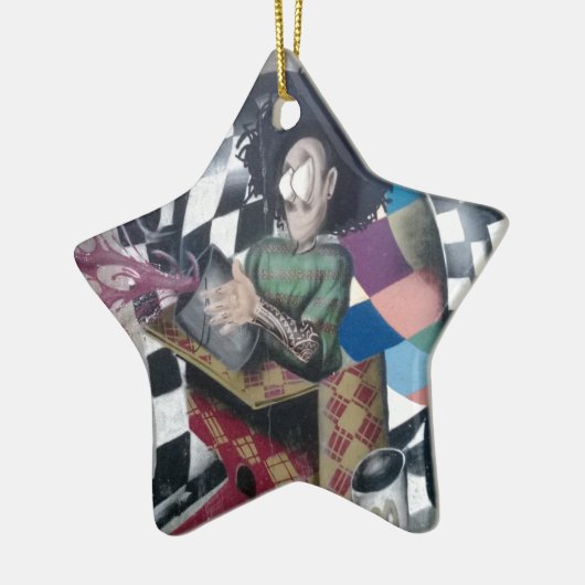 Abstracte graffiti-kunst keramisch ornament (Links)