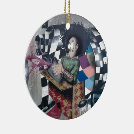 Abstracte graffiti-kunst keramisch ornament (Rechts)