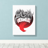 Abstracte graffiti-kunst op canvas met vette afdruk (Insitu (Houten vloer))