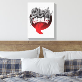 Abstracte graffiti-kunst op canvas met vette afdruk