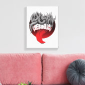 Abstracte graffiti-kunst op canvas met vette afdruk (Insitu (Woonkamer))
