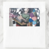 Abstracte graffiti-kunst rechthoekige sticker (Tas)