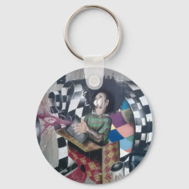 Abstracte graffiti-kunst sleutelhanger