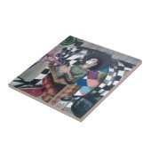 Abstracte graffiti-kunst tegeltje (Zijkant)