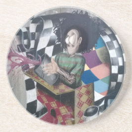 Abstracte graffiti-kunst zandsteen onderzetter