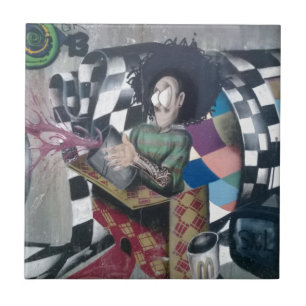 Abstracte Graffiti Kunstwerk Tegeltje