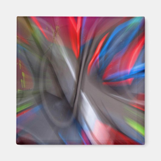 Abstracte graffiti magneet (Voorkant)