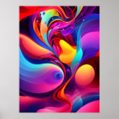 Abstracte Graffiti Melodie Moderne Kunst Fusion Pr Poster (Voorkant)