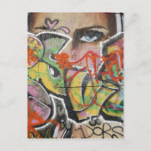 abstracte graffiti muurstekst briefkaart (Voorkant)