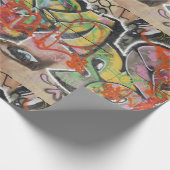 abstracte graffiti muurstekst cadeaupapier (Hoek)