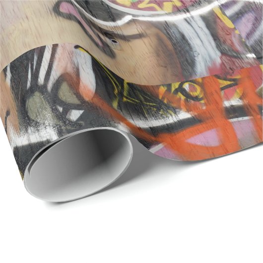 abstracte graffiti muurstekst cadeaupapier (Rol Hoek)