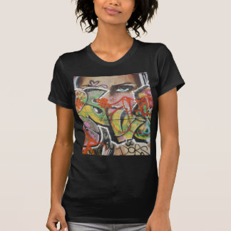abstracte graffiti muurstekst t-shirt