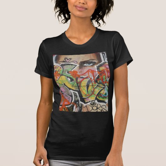 abstracte graffiti muurstekst t-shirt (Voorkant)