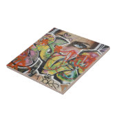 abstracte graffiti muurstekst tegeltje (Zijkant)