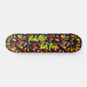 Abstracte Graffiti & Neon Limoen Ride Fast Live gr Persoonlijk Skateboard (Horizontaal)