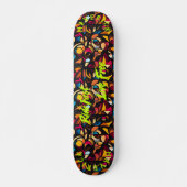 Abstracte Graffiti & Neon Limoen Ride Fast Live gr Persoonlijk Skateboard (Voorkant)
