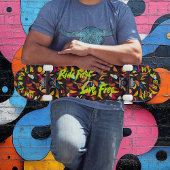 Abstracte Graffiti & Neon Limoen Ride Fast Live gr Persoonlijk Skateboard