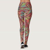 Abstracte Graffiti patroonpenseel Leggings schilde (Achterkant)