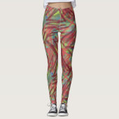Abstracte Graffiti patroonpenseel Leggings schilde (Voorkant)