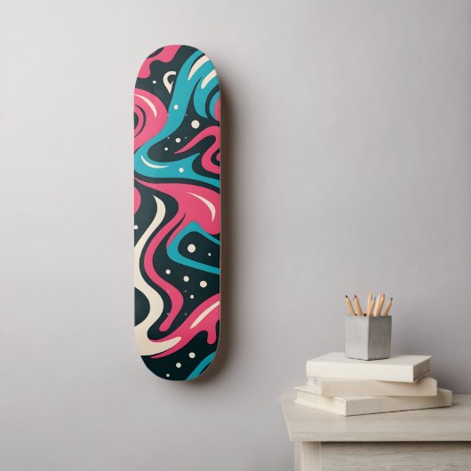 Abstracte graffiti persoonlijk skateboard (Muurkunst)