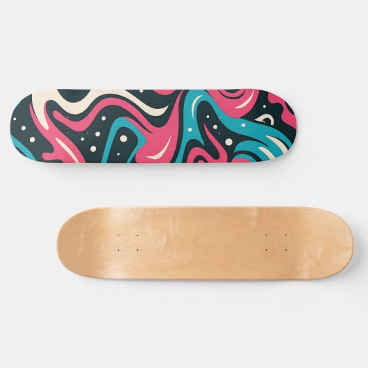Abstracte graffiti persoonlijk skateboard (Horizontaal)