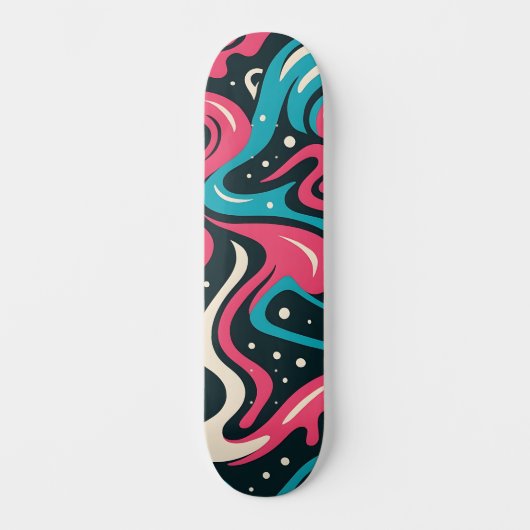 Abstracte graffiti persoonlijk skateboard (Voorkant)