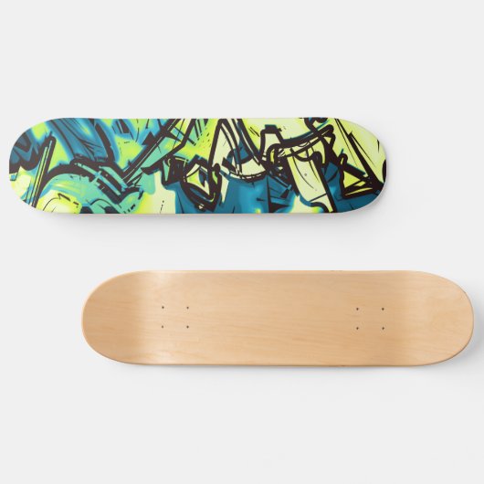 Abstracte graffiti persoonlijk skateboard (Horizontaal)