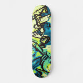 Abstracte graffiti persoonlijk skateboard (Voorkant)