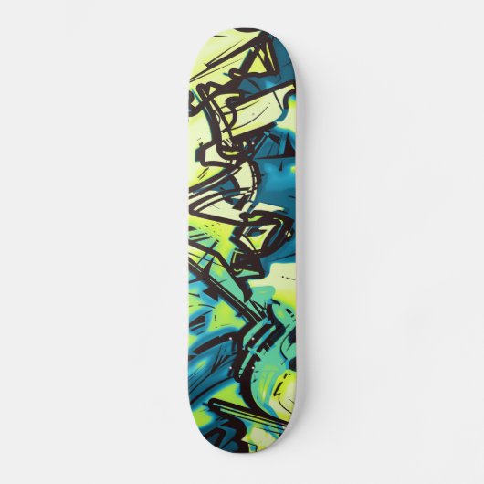 Abstracte graffiti persoonlijk skateboard (Voorkant)