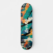 Abstracte Graffiti Pop Art - Live to Ride Motto Persoonlijk Skateboard (Voorkant)
