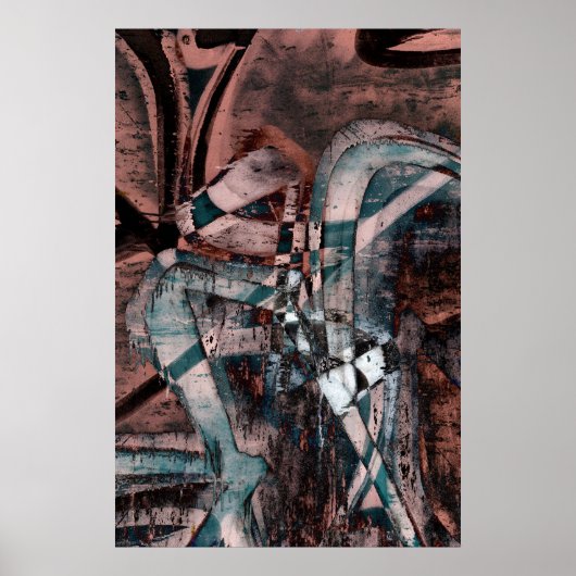 Abstracte graffiti poster (Voorkant)
