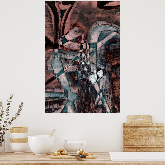 Abstracte graffiti poster (Keuken)