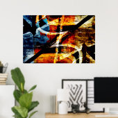 Abstracte graffiti poster (Thuiskantoor)