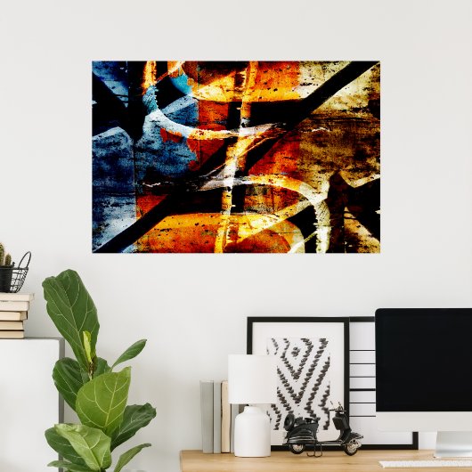 Abstracte graffiti poster (Thuiskantoor)