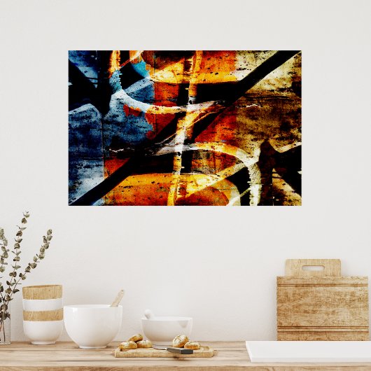 Abstracte graffiti poster (Keuken)