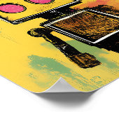 Abstracte Graffiti Robot Kunst raster Vette Kleure Poster (Hoek)