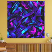 Abstracte Graffiti Street Swirl Canvas Afdruk (Insitu (Woonkamer))
