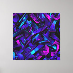 Abstracte Graffiti Street Swirl Canvas Afdruk